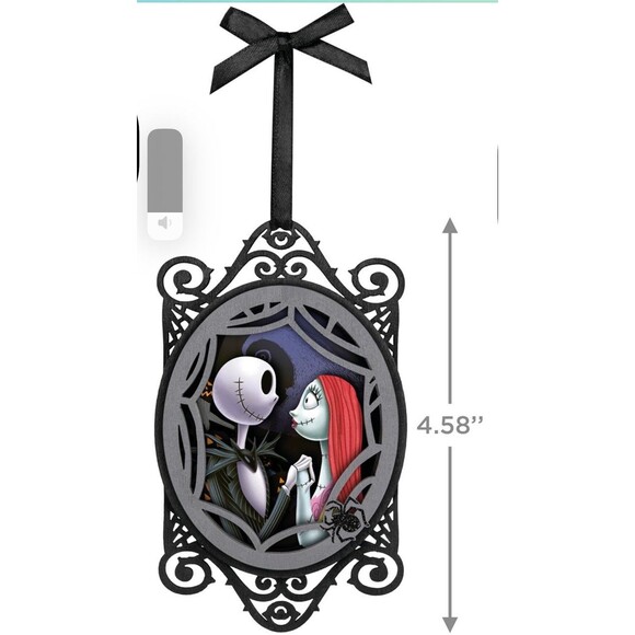 JACK AND SALLY Disney Tim Burton's Nightmare Christmas 2024 Hallmark Ornament - Picture 3 of 5